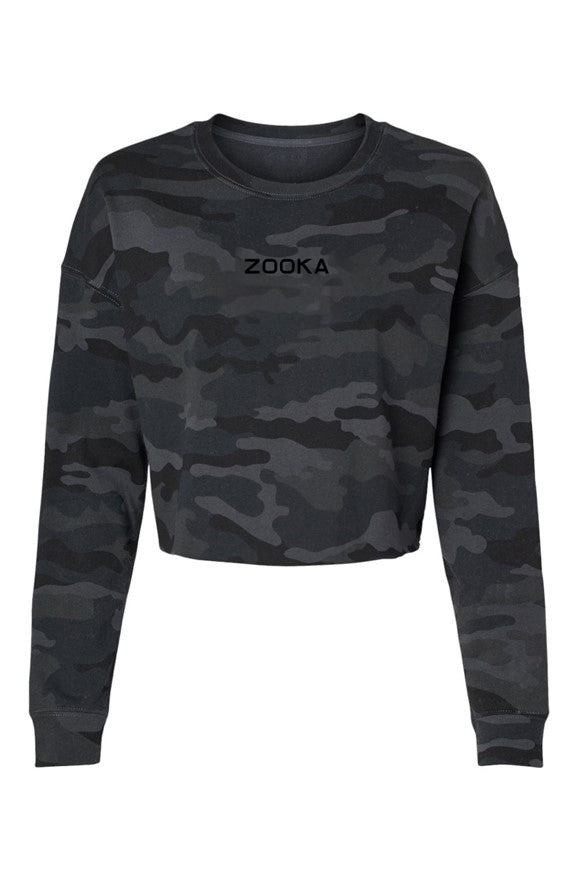 Zooka Lightweight Camo Cropped Crew